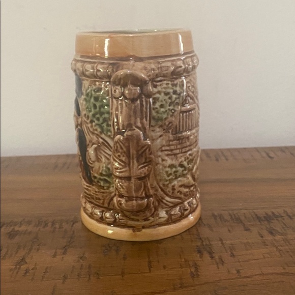 Vintage Ceramic Beer Stein Men Pipe Barrel Woods Made in Japan - Picture 4 of 8